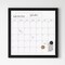 Martha Stewart Everette 18in. x 18in. Magnetic Calendar Dry Erase Board w/Blk Frame, w/Dry Erase Mrkr and 2 Mgnts BR-PM-MWP-4545-BK-MS - alternate 10